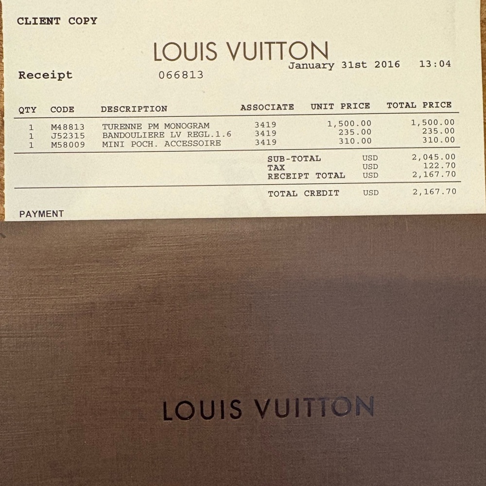 LOUIS VUITTON Monogram Canvas Turenne PM Bag - Picture 7 of 14